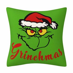 Federe per Cuscini Decorative Personalizzate di Alta Qualità Serie Il Grinch <span class=keywords><strong>Buon</strong></span> <span class=keywords><strong>Natale</strong></span> per Arredo Casa, Hotel e Ospedale - Product Image 5
