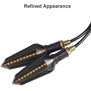 <span class=keywords><strong>Intermitentes</strong></span> para Motocicleta E24, Luz de Señal de Giro Fluida, 12 LED, Indicador de Señal de Giro, Luz Ámbar, 12V, Homologación M10, E-Mark - Product Image 2