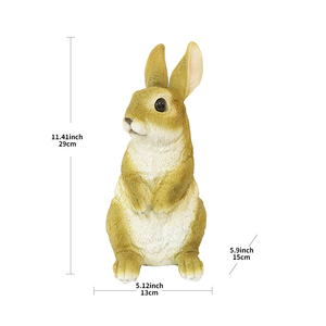 In Stock Folk Art <strong>Resin</strong> Rabbit Statue Outdoor Garden Sculpture Lawn Decor Bunny <strong>Figurine</strong> for Home Decoration <strong>Angel</strong> Style - Product Image 6