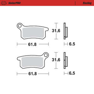 Moto Master Gas Gas MC 65 21-22 Racing pad molle anteriori per motocicli - Product Image 1