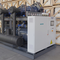 Unité de condensation refroidie par eau 100 CV ODM pour compresseur à vis, pour la réfrigération industrielle, la conservation des aliments et la congélation rapide