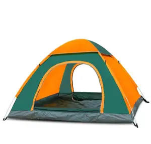 3-4人用キャンプテント4シーズンバックパッキングテント自動インスタントポップアップダブル210Dオックスフォード布テントキャンプ用