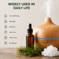 Huile Essentielle de Borneol 100% Biologique Pure, Qualité Supérieure, Écologique, Distillée à la Vapeur, Certifiée Halal/Kosher, Pour Tous Types de Peau