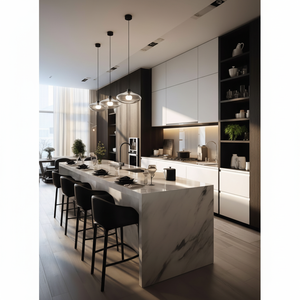 AisDecor Profesional Personalizado Contemporáneo Arquitectónico Hotel Diseño Interior y Exterior Villa de Lujo Gabinete de Cocina - Product Image 1