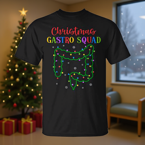 T-shirt de Noël Gastro Squad pour infirmières, cadeau de vacances, noir, taille adulte - Product Image 3
