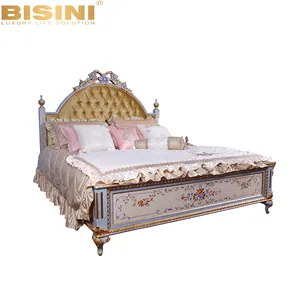 BISINI Luxury Bedroom Set Exquisite Hand Painted Double Beds