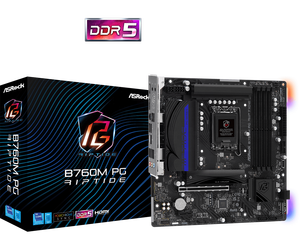 เมนบอร์ดคอมพิวเตอร์ ASRock รุ่น B760M PG Riptide D5 รองรับ DDR5 4 ช่อง ซ็อกเก็ต LGA 1700 รองรับซีพียู Intel เจนเนอเรชั่น 14 - Product Image 1
