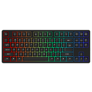 Nouveauté <span class=keywords><strong>Clavier</strong></span> de jeu à membrane filaire USB rétroéclairé par LED avec logo personnalisé 88 touches Programmable Anti-Ghosting 3 modes en option - Product Image 2