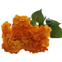 Оптовая продажа, искусственный цветочный букет гортензии из бордового шелка