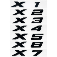 Autocollant de voiture 3D ABS chromé noir pour les séries X1 X2 X3 X4 X5 X6 X7, emblème de coffre arrière, décalcomanie, badge arrière
