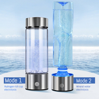 Générateur électronique de bouteilles d'eau à hydrogène avec logo personnalisé en gros Type intelligent en verre portable