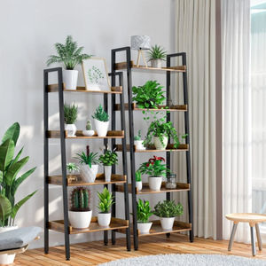 رف كتب مكعبات مفتوح 4 طبقات عالي الجودة عتيق من شركة التصنيع الأصلية مكواة قياسية لغرفة المعيشة رف من الحديد المطاوع - Product Image 3