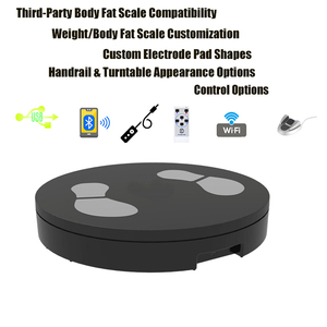 Plateau tournant BKL 45CM 360 °   Plateforme tournante de numérisation corporelle avec pèse-personne 4 électrodes pour scanner corporel 3D, équipement de gym OEM - Product Image 1