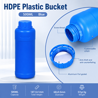 Bouteille en plastique HDPE anti-fuite de 500 ml et 1000 ml avec bouchon à vis inviolable, personnalisable pour liquides chimiques – Vente en gros