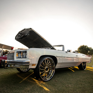 Jantes RCSR personnalisées en aluminium forgé à profil profond de 22, 24, 26 pouces, à <span class=keywords><strong>grand</strong></span> rebord, chromées, argentées, dorées, brossées pour Chevy Oldsmobile - Product Image 2