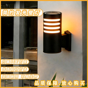 โคมไฟติดผนังภายนอก GP-G114 แบบ LED ทรงกระบอก อลูมิเนียม หัวคู่ ขั้ว E27 สำหรับสวนภายนอก - Product Image 4