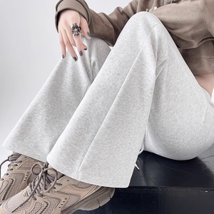 Pantalones deportivos de Micro cuerno rosa con logotipo personalizado para <span class=keywords><strong>mujer</strong></span>, pantalones holgados de cintura alta con diseño de herradura delgada, cintura elástica, otoño - Product Image 4