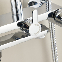 Ensemble de douche de salle de bains en laiton moderne Rotation à 180 degrés Robinet mitigeur d'eau chaude et froide Ensemble de douche Robinet