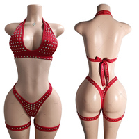 ELITES Vente en Gros Tenue de Danse Exotique Diamant Ensemble Résille Nuisette Pole Dance pour Boîte de Nuit
