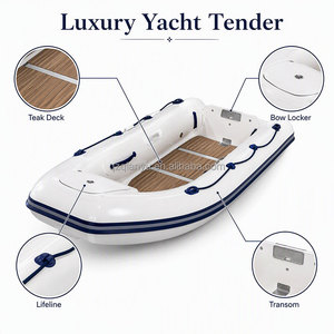 Bote Inflable Personalizado con Logotipo, <span class=keywords><strong>Balsa</strong></span> de PVC Resistente con Espejo de Proa de Acero Inoxidable y Piso Metálico para Pesca, Rescate, Lago, Río, OEM - Product Image 5