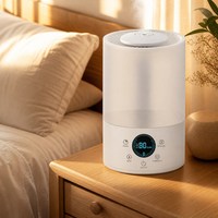 Humidificateur domestique grande capacité 2,6-4,0 L à double buse nano-atomisante, affichage LED, fonctionnement ultra-silencieux 28 dB, forte production de brume