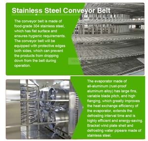 Chicken Wings Chicken Strips <b>Nuggets</b> Poultry Processing Plant Rapid Freezing Equipment Industrial IQF Spiral Freezer - Product Image 4
