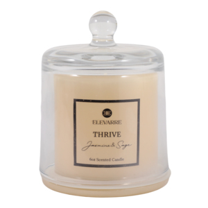 เทียนหอม ELEVARRE Thrive กลิ่นจัสมินและเสจ ขนาด 6 ออนซ์ พร้อมฝาปิด - Product Image 1