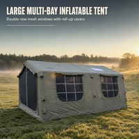 Fabrication de grands modèles 17.28 ㎡   Tente gonflable pour famille, pour extérieur, avec tissu en polycoton et sol en PVC