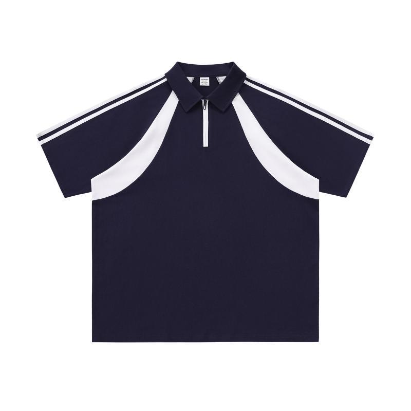 Navy blue and white