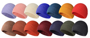 Gorro de punto acanalado corto con puño, elástico, de acrílico, para invierno, grueso, cálido, para nieve y esquí, regalo promocional - Product Image 2