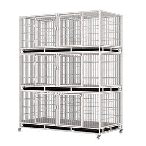 Vendita calda gabbia di allevamento a tre strati in metallo gabbia per gatti con chiusura a bottone Multi strato partizione di allevamento per negozi di animali e assistenza domiciliare - Product Image 1