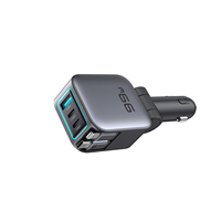 Chargeur de voiture 99W PD 5 en 1 compatible avec de nombreux véhicules, câble rétractable double de 75 cm, chargeur de voiture rapide PPS 45W 12V 24V pour SUV, directement de l'usine