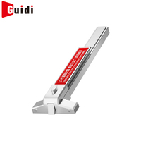 Porte coupe-feu moderne à ouverture simple avec alarme, installation par vis pour porte coulissante, serrure à barre poussoir et serrure de porte d'évacuation