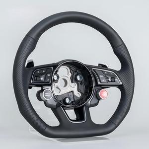 Volant amélioré, volant en cuir noir pour Audi A3 A4 A5 A6 A7 A8 C7 S8 R8 RS3 <span class=keywords><strong>RS6</strong></span> B8 B9 S7 RS <span class=keywords><strong>S</strong></span> Line - Product Image 3