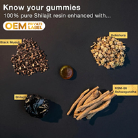 Herborigen Himalayan Gold Bodywise Shilajit Gummies pour adultes, complément alimentaire avec antioxydants, soutien immunitaire et gestion de l'énergie