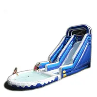 Escorregador inflável banzai barato com piscina, 2021 design personalizado