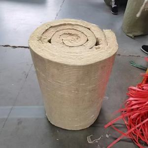 I produttori di materiali isolanti termici vendono rotolo di lana di roccia feltro/lana di roccia speciale per l'isolamento termico della pipeline - Product Image 2