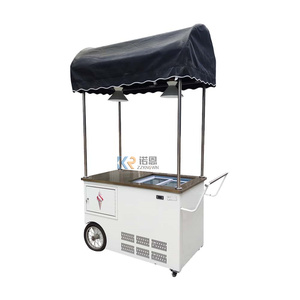 2025 108L DC 12v Solar Powered Ice Cream Cart With <b>Freezer</b> Fridge Refrigerator Tricycle Bike - Product Image 6