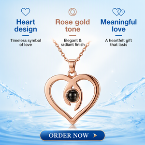 Collares <span class=keywords><strong>de</strong></span> Proyección Personalizados 2026, Te Amo en 100 Idiomas, Colgante <span class=keywords><strong>de</strong></span> Acero Inoxidable con Corazón, Unisex, Regalos Modernos para Enamorados - Product Image 3