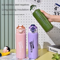 Nouvelle gourde isotherme anti-choc en acier inoxydable 316, portable pour le sport et le fitness, avec paille