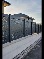 Clôture/Garde-corps de villa contemporaine en alliage d'aluminium et fer avec main courante d'escalier en acier galvanisé antirouille
