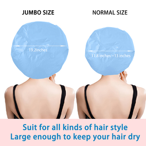 Thêm Mũ tắm lớn cho phụ nữ với tính năng điều chỉnh không thấm nước Mũ tắm cho mái tóc dài tái sử dụng màu xanh màu hồng - Product Image 4