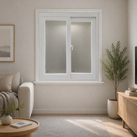 Ventana Corredera de PVC con Vidrio Templado de Seguridad para Cerramiento de Balcón, Insonorizada Acústicamente 35dB, Probada por SGS