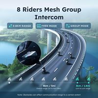 Intercom Bluetooth pour moto ASMAX S2 160 km/h, communication claire, 8 motards, étanche, intercom Bluetooth pour casque de moto