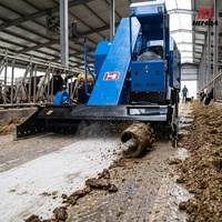 Nouveau camion déboucheur de fumier robuste HINDA ZQFJ-5 en acier inoxydable pour élevages, 58KW, déchargement hydraulique automatique, durable
