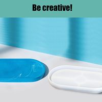 Moldes de silicona hexagonales ovalados DIY para repostería, yeso, hormigón, cemento, posavasos, resina epoxi, en bolsa OPP, aptos para lavavajillas