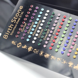 Hermosos Aretes Chapados en Oro con Circonita, Tipo Joyería, con Tarjeta de Exhibición, Juego de Aretes - Product Image 4