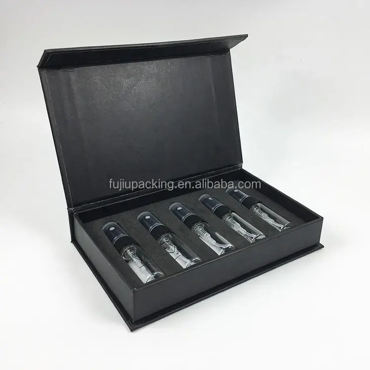 5ml nhỏ nước hoa Atomizer lọ mẫu chai thủy tinh với nhựa bơm phun Mini Tester chai giấy Hộp quà tặng