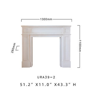 Chimenea <span class=keywords><strong>de</strong></span> madera blanca independiente INNOVA, diseño clásico moderno para el hogar, sala <span class=keywords><strong>de</strong></span> estar, estilo francés rústico decorativo - Product Image 5