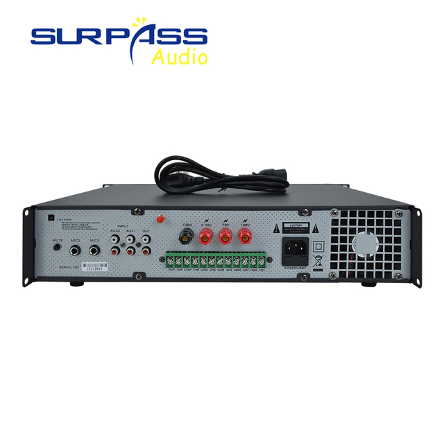 MB6130U Professional 130W 6 Zone Mixer PA Amplifier with Bluetooth/USB/SD/FM, Aluminum Panel